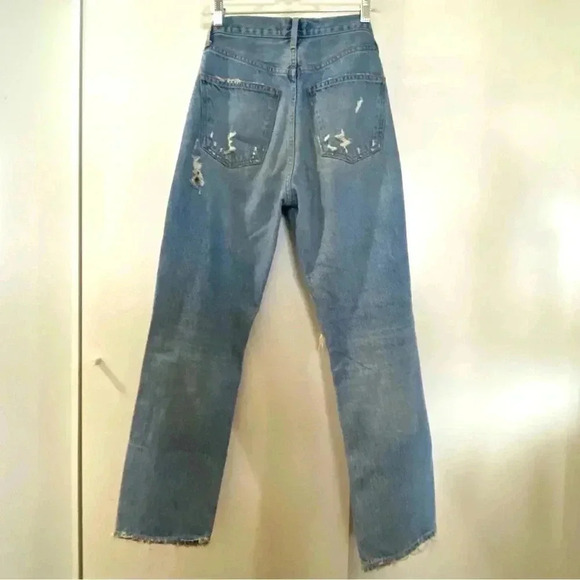AGOLDE distressed high rise straight  jeans - Picture 4 of 11